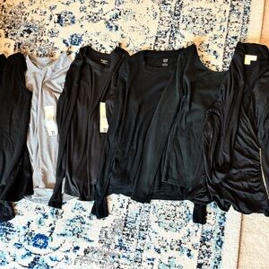 Banana Republic Long Sleeve Tops - Black and Gray